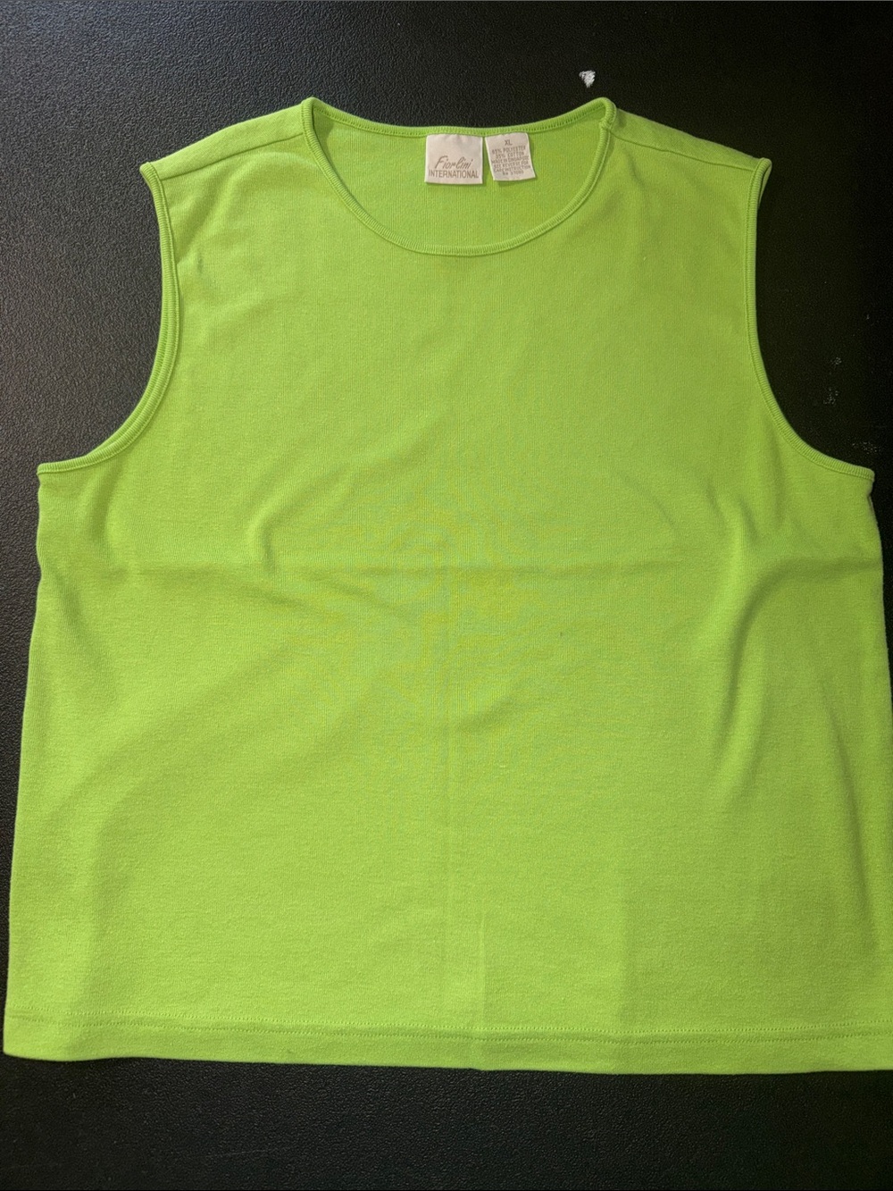 Vintage Fiorlini international Lime Green Sleeveless Tank Top